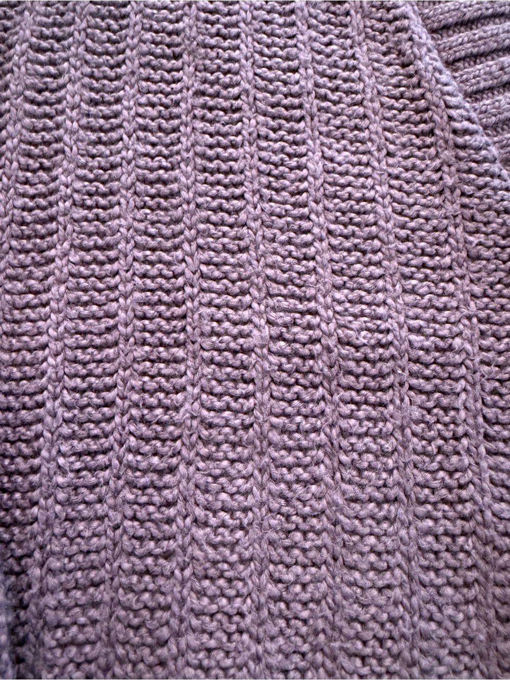Faherty Plum Ribbed V-Neck Button Cardigan - Picture 7 of 9